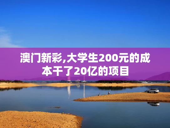 澳门新彩,大学生200元的成本干了20亿的项目