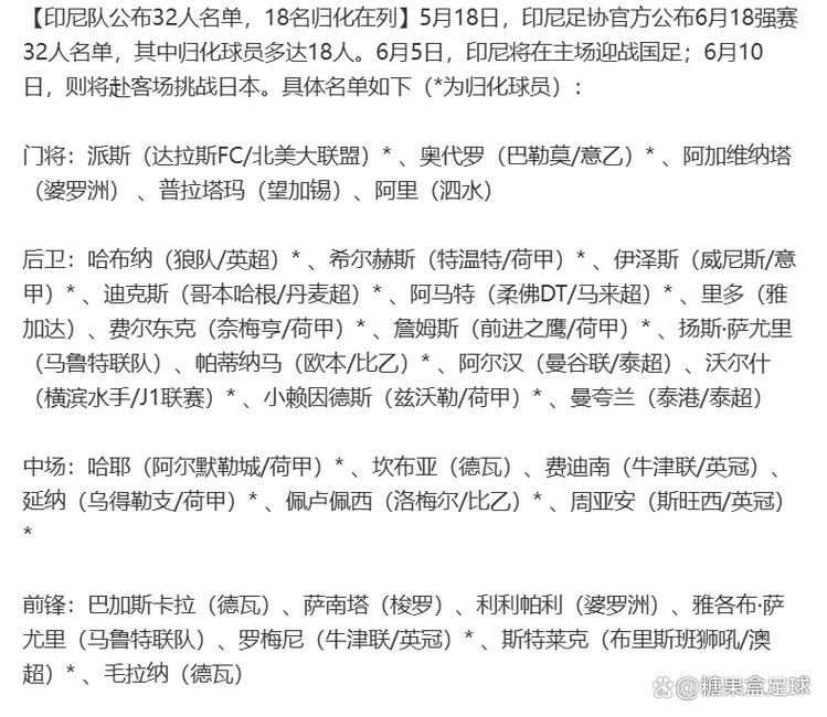 澳门6合开奖结果和国足出征印尼大名单与国足 印尼